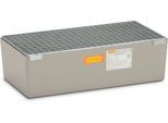 139227 - GFK-Auffangwanne 65 CEMO, 65 l Auffangvolumen, B 820 x T 410 x H 230 mm, mit Gitterrost