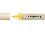 edding Textmarker 24 EcoLine, zu 90 % aus nachwachsenden Rohstoffen, Blauer Engel, nachfüllbar, Schreibfarbe gelb, 10 Stück