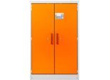 Cemo Sicherheitsschrank Typ 90 PROline 12/20, selbstschließende Türen, B 1200 x T 600 x H 1950 mm, 33 Liter, grau/orange
