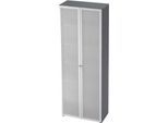 Glastürenschrank TOPAS LINE, 6 Ordnerhöhen, B 800 mm, graphit