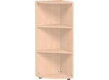 Eckabschlussregal PALENQUE, 3 OH, B 400 x T 400 x H 1104 mm, Buche