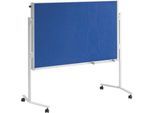MAUL Moderationstafel Pro, B 1200 x H 1500 mm, klappbar, Textil/Textil, blau