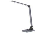 meet by Paperflow JOA LED-Tischleuchte Metallgrau, 400 lm (500 Lux), Qi-Ladepad 10W, CCT-Modus