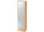 Rollladenschrank TARVIS, 5 Ordnerhöhen, abschließbar, B 500 x T 400 x H 2004 mm, Buche-Dekor/alusilber