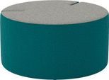 Nowy Styl Sitzpouf Tri.Ply M, modular, Blazer-Stoff, ø 85 cm, grau/petrol