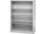 Schäfer Shop Select Regalschrank MS, 4 OH, B 1200 x T 400 x H 1584 mm, Stahlblech, Weißaluminium