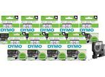 DYMO® Schriftband-Sparset 40913, Typ D1, 7 m x 9 mm, UV-beständig, reißfest, schwarz/weiß, 10 Stück