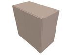 Flügeltürenschrank SOLUS PLAY, 2 Ordnerhöhen, grifflos, B 800 x T 440 x H 748 mm, Stone grey