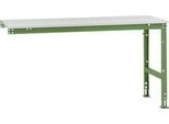 Manuflex Ansatztisch UNIVERSAL Standard, 1750 x 800 mm, Kunststoff lichtgrau, resedagrün