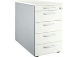 Schäfer Shop Genius Standcontainer 13333, mit Griff rund, B 435 x H 717 mm, weiß/weißalu