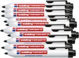 edding retract 11 Permanentmarker, ohne Kappe, mit Druckmechanik, 10 Stück, schwarz