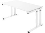 Schäfer Shop Select Schreibtisch SET UP, C-Fußgestell, 1600x800, weiß/weiß