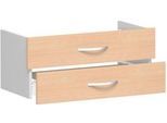 Schubladeneinsatz ALICANTE, 2 Schübe = 1 Set, B 800 x T 400 x H 384 mm, Buche-Dekor