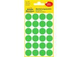 Avery Markierungspunkte 3595, wiederablösbar, 96 Stück, Ø 18 mm, grün