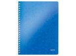 LEITZ Notizbuch WOW 4638, DIN A4, kariert, blau
