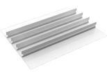 Schubladeneinsatz Treston, 4 Mittelplatten, B 900 mm, für Serie 90 mit H 75 mm