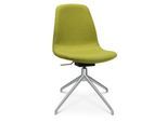 Konferenzsessel Topstar Sitness Life 1.1, dreh-/sitzhöhenverstellbar, ohne Armlehnen, B 460 x T 390 x H 450-480 mm, 4-Fußgestell, Alu matt & Stoff, gelb