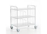 Bürowagen doppelseitig mit Trenngitter, 940 x 650 mm