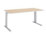 Schäfer Shop Select Schreibtisch Moxxo IQ, Rechteck, C-Fuß, B 1800 x T 800 x H 735 mm, Ahorn-Dekor