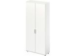 Schäfer Shop Genius Flügeltürenschrank TETRIS WOOD, 6 OH, Höhe inkl. Gleiter, B 1000 mm, weiß