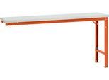 Manuflex Ansatztisch UNIVERSAL Spezial, 1750 x 800 mm, Kunststoff lichtgrau, rotorange