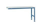Manuflex Ansatztisch UNIVERSAL Standard, 1750 x 800 mm, Kunststoff lichtgrau, brillantblau