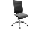 Schäfer Shop Select Bürostuhl SSI PROLINE S3+, Synchronmechanik, ohne Armlehnen, 3D-Netz-Rückenlehne, 3D-Sitzgelenk, grau/schwarz