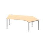 Schäfer Shop Genius Winkelschreibtisch MODENA FLEX 135°, Ansatz rechts, B 2165 mm, Ahorn