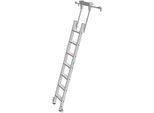 Stufen-Regalleiter, aluminium, fahrbar, 7 Stufen