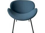 meet by Paperflow Sessel SMILE, Polyurethaneschaum, bis 120 kg, Stahl & Polyester, schwarz & blau