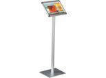 Update Display Infoständer Rondo, DIN A4, 25 mm Klapprahmen, Hoch- oder Querformat, silber