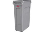 Rubbermaid Abfallbehälter Slim Jim, L 510 x B 280 x H 750 mm, 87 l, Kunststoff, grau