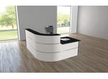 Theke Cento 4, 1 gerade Theke mit 1 Eckelement und 1 geradem Tisch, mit Seitenblenden