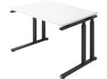 Schäfer Shop Select Schreibtisch SET UP, C-Fußgestell, 1200x800, weiß/graphit