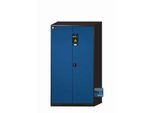 Chemikalienschrank asecos CS-CLASSIC-F, Flügeltüren, Front Enzianblau, B 1055 x T 520 x H 1950 mm