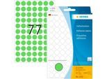 Vielzweck-Etiketten HERMA 2235, selbstklebende Markierungspunkte, Ø 13 mm, permanent haftend, 32 Blatt, Papier, matt, grün