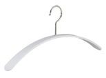 Acryl-Kleiderbügel Rudolf Weber KG Curve, Bügelstärke 6 mm, verchromter, drehbarer Haken, 4 Stück, weiß