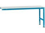 Manuflex Ansatztisch UNIVERSAL Standard, 2000 x 800 mm, Kunststoff lichtgrau, lichtblau