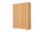 Flügeltürenschrank, 2-türig, Akustikfront, 1000 x 2300 mm, 6 OH, Buche-Dekor