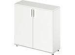 Schäfer Shop Genius Flügeltürenschrank TETRIS WOOD, 3 OH, Höhe inkl. Gleiter, B 1200 mm, weiß