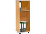 Schäfer Shop Select Regal MOXXO IQ, Holz, 3 Fächer, 3 OH, B 401 x T 362 x H 1115 mm, Buche-Dekor