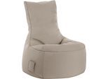Sitzsack swing scuba®, 100% Polyester, abwaschbar, B 650 x T 900 x H 950 mm, khaki