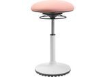 Topstar Sitz-/Stehhocker BBT-Coach, Sitzfläche drehbar, Standfuß aus thermoplastischem Polyurethan (TPU), Sitzhöhe 520-720 mm, rosa/weiß