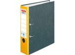 Ordner herlitz maX.file nature, DIN A4, Rückenschild geklebt, Hartpappe, Rückenbreite 80 mm, gelb, 1 Stück