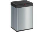 Abfallsammler Hailo Big-Box Swing L, 35 l, rechteckig, Schwingdeckel, Stahlblech, silber