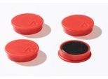 Haftmagnete, Ø 40 mm, Haftkraft ca. 1200 g, 4 Stück, rot