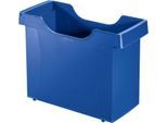 Hängemappenbox Leitz Uni-Box Plus 1908, DIN A4, für ca. 20 Hängemappen, Griffmulden, blau