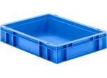 Euro Box Serie EF 4080, aus PP, Inhalt 7,4 L, geschlossene Wände, Unterfassgriff, blau