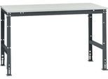 Manuflex Arbeitstisch UNIVERSAL Standard, 1500 x 1000 mm, Kunststoff lichtgrau, anthrazit