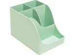 Exacompta Stifteköcher Pen Wave Autentik, 5 Fächer, aus recyceltem Kunststoff, skandinavisches Design, für Büro & Homeoffice, salbei